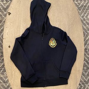 Black Harry Potter zip up hoodie kids Large L